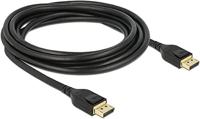 Delock 85661 DisplayPort-kabel DisplayPort Aansluitkabel DisplayPort-stekker 3 m Zwart Vergulde steekcontacten, Verdraaid, Afgeschermd (drievoudig), 4K UHD, 8K - thumbnail