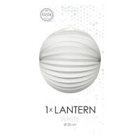 Globos Papieren lantaarn rond wit, 25cm - thumbnail