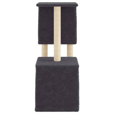 VidaXL Kattenmeubel met sisal krabpalen 86 cm donkergrijs