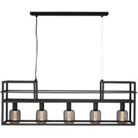 Freelight Hanglamp Culinara 5 lichts met rek L 120 cm zwart - thumbnail