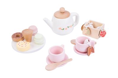 Houten Thee Speelset, 17dlg