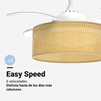 Plafondventilator Universal Blue JALOQUE 65W 65 W - thumbnail