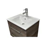 Wastafel Sanicare Q6 Inclusief Kraangat en Overloop 60x45cm Keramisch Wit (exclusief meubel) - thumbnail