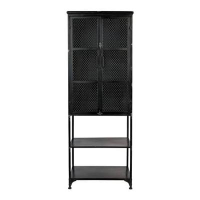 Dutchbone Opbergkast Denver 160.5 x 60cm - Zwart