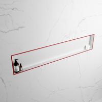 MONDIAZ EASY Nis 149,5x29,5cm in solid surface kleur Fire | Talc. 1 vak geschikt voor in- of opbouw - thumbnail
