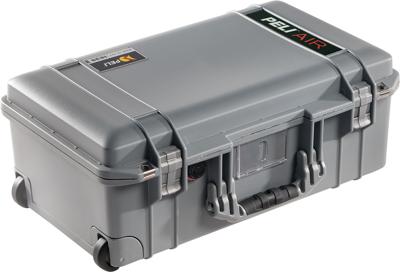 PELI 1535 Air Lichte beschermhoes met wielen voor camera-apparatuur, water- en stofdicht, 27 liter volume, zonder schuimrubberen inzetstuk, kleur: grijs