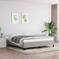 Bedframe zonder matras stof lichtgrijs 160x200 cm - thumbnail