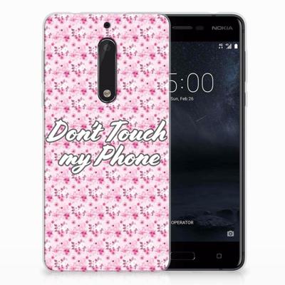 Nokia 5 Silicone-hoesje Flowers Pink DTMP Nokia 5 Silicone-hoesje Flowers Pink DTMP