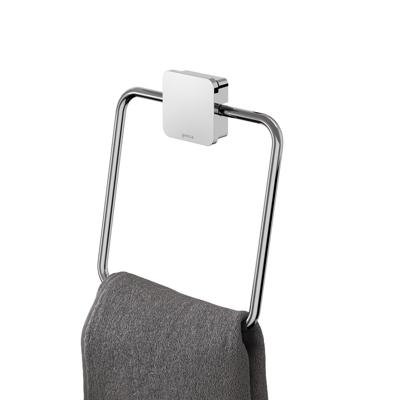 Handdoekring Geesa Topaz Vierkant Minimalistisch Chroom