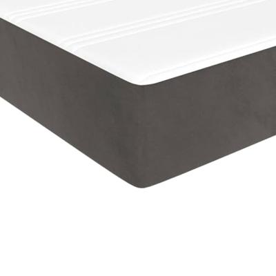 Pocketveringmatras medium 100x200x20 cm fluweel donkergrijs