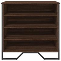 Schoenenkast 80x38x78 cm bewerkt hout bruin eikenkleurig - thumbnail