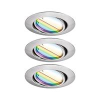 Paulmann 92467 LED-inbouwlamp Set van 3 stuks LED 14.7 W IJzer (geborsteld) - thumbnail