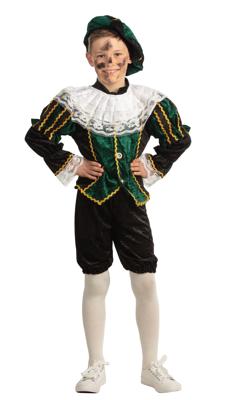 Pietenkostuum kind groen/zwart 4-delig