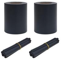 VidaXL Tuin privacyschermen 2 pcs donkergrijs 35 x 0,19 m pvc - thumbnail