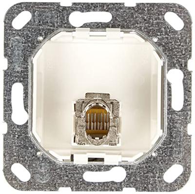 GIRA computeraansluiting RJ45 CAT 6A snijtechniek zuiver wit glanzend 569603