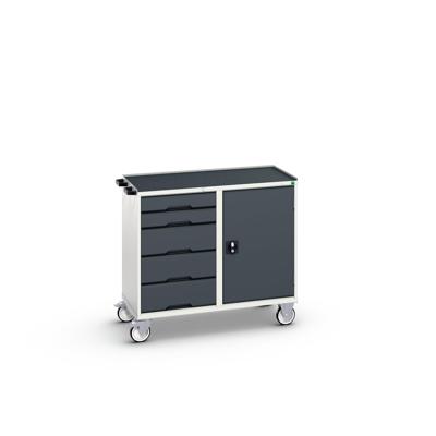 Bott Verso Mobiele Kast | 1050x550x965mm | 5 Laden | 1 Deur | Top Tray | RAL 7016 - 16927122.19