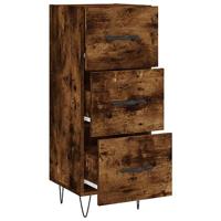 Dressoir 34,5x34x90 cm bewerkt hout gerookt eiken - thumbnail