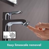 Hansgrohe Metris wastafelkraan met waste chroom 31080000 - thumbnail