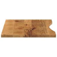 Bureaublad met ronding 90x60x2,5 cm massief ruw mangohout - thumbnail