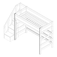 Lifetime bedonderdelen voor hoogslaper met zij entree - thumbnail