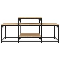 Salontafel 102x60x45 cm bewerkt hout sonoma eikenkleurig - thumbnail