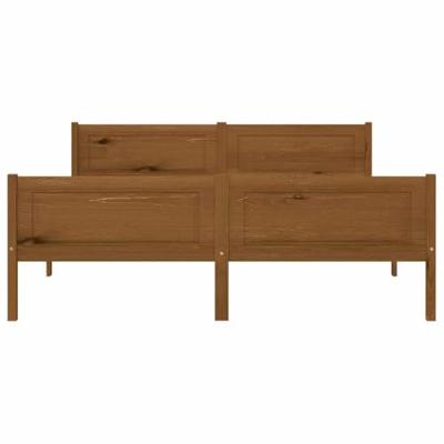 Bedframe massief grenenhout honingbruin 140x200 cm