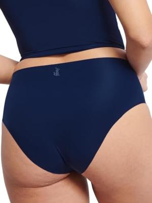 Zero Feel taille slip dames 2.0 - High waist - Hoge naadloze dames onderbroek - Katoenen kruisje - Schijnt niet door - Zwart - Huidskleur - Donkerblauw