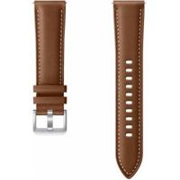 Samsung Stitch lederen armband ET-SLR85, horlogeband voor Galaxy Watch3 met 20 mm brugbreedte, echt lederen armband in bruin - thumbnail