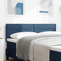 LED Hoofdbord met LED-striplichten Blauw 160 cm Polyester - thumbnail