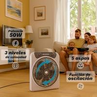 Vloerventilator Grunkel BOX FAN 45 W Grijs - thumbnail