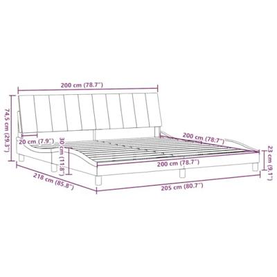 Bedframe zonder matras "Hanko" stof crèmekleurig 200x200 cm