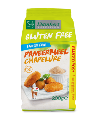 Paneermeel glutenvrij +50 gram gratis 200 Gram Paneermeel glutenvrij +50 gram gratis 200 Gram