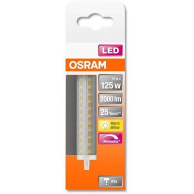 OSRAM 4058075432550 LED-lamp Energielabel E (A - G) R7s Ballon 15 W = 125 W Warmwit (Ø x l) 29 mm x 118 mm 1 stuk(s)
