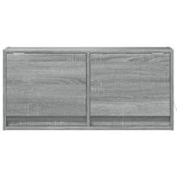 Tv-wandmeubel met LED 80x31x35 cm grijs sonoma eikenkleurig - thumbnail