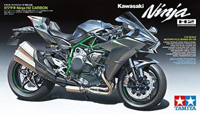 Tamiya 14136 Kawasaki Ninja H2 Carbon Motorfiets (bouwpakket) 1:12 Tamiya 14136 Kawasaki Ninja H2 Carbon Motorfiets (bouwpakket) 1:12