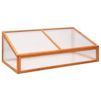 VidaXL Broeikas 110x58,5x39 cm vurenhout oranje - thumbnail