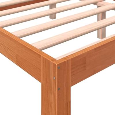 Bedframe zonder matras massief grenenhout wasbruin 150x200 cm Bedframe zonder matras massief grenenhout wasbruin 150x200 cm