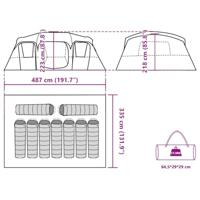 Gezinstent 9-persoons waterdicht blauw - thumbnail