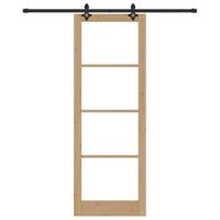 Schuifdeur ORKDAL Bruin 83 x 232 cm Hout en metaal - thumbnail