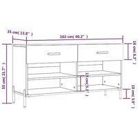 Schoenenbank 102x35x55 cm bewerkt hout sonoma eikenkleurig - thumbnail