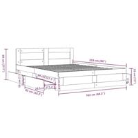 Bedframe met hoofdeinde zonder matras 160x200 cm wit - thumbnail