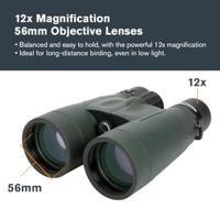 Celestron 71336 Nature DX 12x56 BaK-4 Prism Verrekijker, Groen - thumbnail