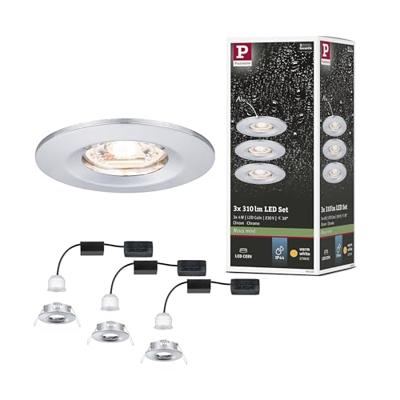 Paulmann 94303 EBL Nova mini Coin LED-inbouwlamp Set van 3 stuks LED 4 W Chroom