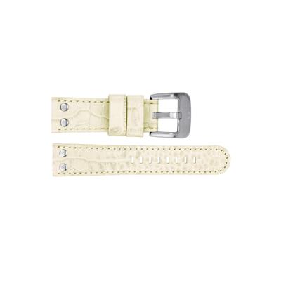 TW Steel horlogeband TWB33 Leder Wit 22mm + wit stiksel TW Steel horlogeband TWB33 Leder Wit 22mm + wit stiksel