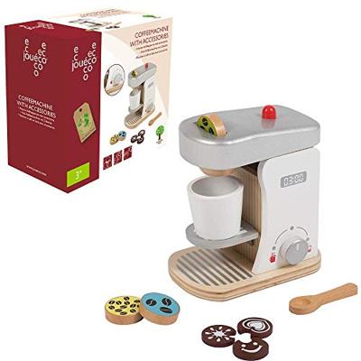 Joueco houten koffiezetapparaat met accessoires