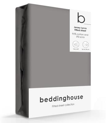 Beddinghouse Beddinghouse Jersey Lycra Hoeslaken 140/160x200/220 cm Warm Grey
