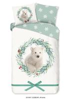 Good Morning Kinderdekbedovertrek "ijsbeer in de sneeuw" - Blauw - (140x200/220 cm) - Katoen Flanel - thumbnail