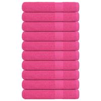VidaXL Handdoeken frogn 10 st 100x200 cm 360 g/m² roze - thumbnail