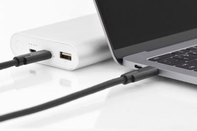 Digitus AK-300139-010-S USB-kabel USB 3.2 Gen1 USB-C stekker, USB-C stekker 1.00 m Zwart Afgeschermd (dubbel)