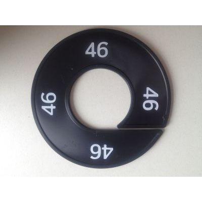 Maatring 9cm zwart/wit 46